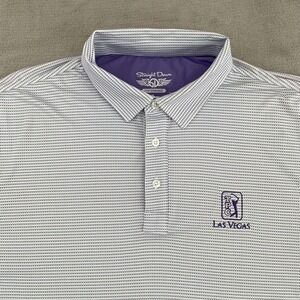 TPC Las Vegas X Straight Down Polo Shirt Men Large Multi Geometric Performance